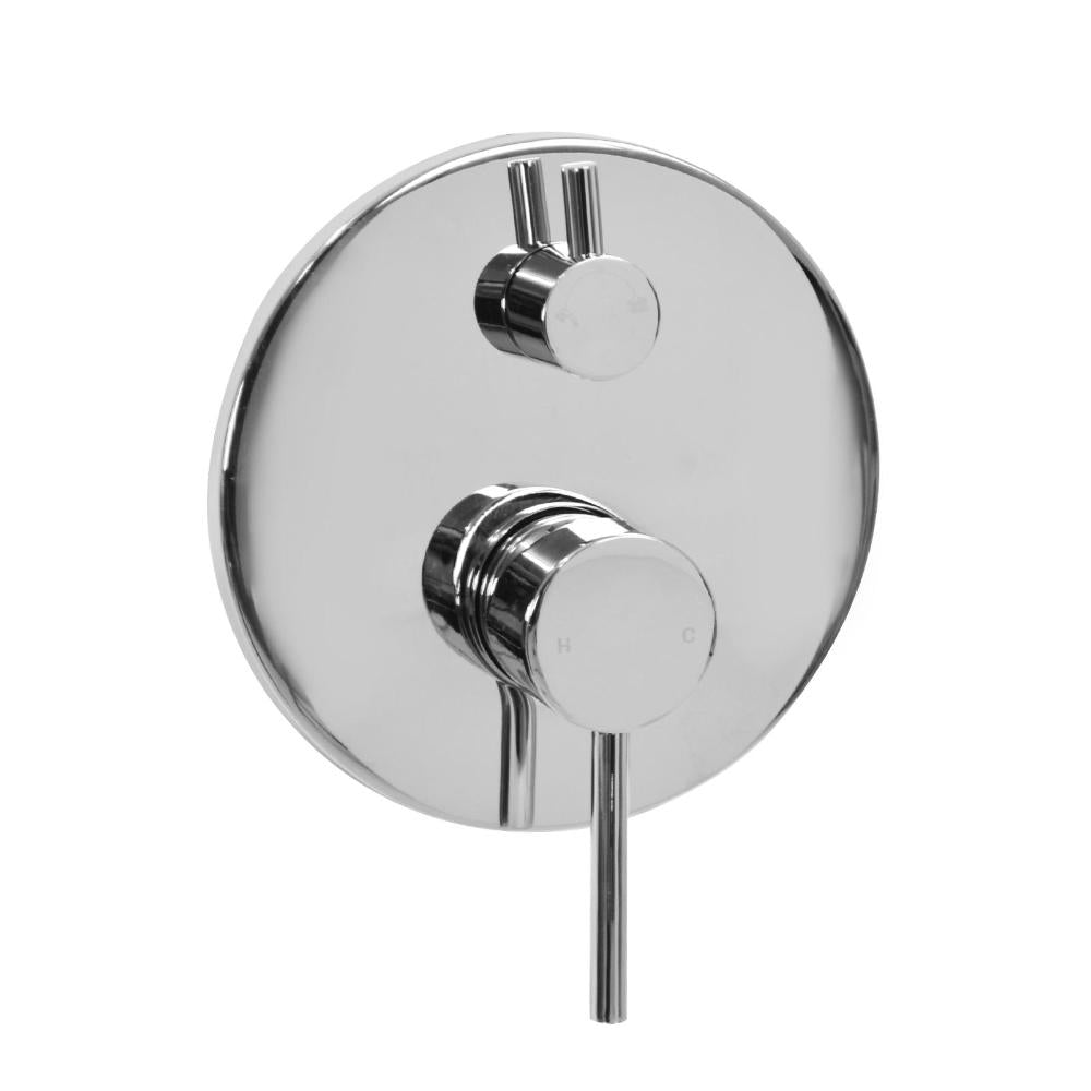 Shower Mixer Solid Brass Bath Wall Valve DIY Chrome-Shower Head-PEROZ Accessories
