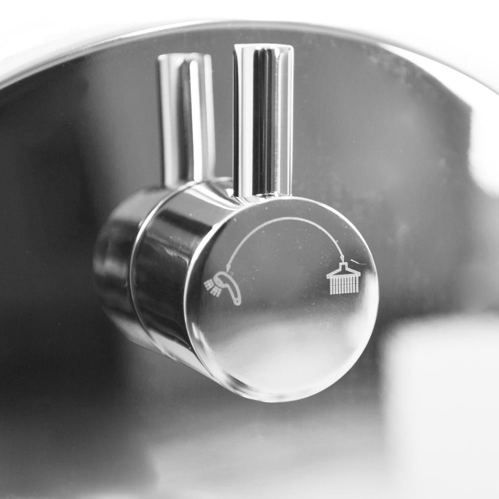 Shower Mixer Solid Brass Bath Wall Valve DIY Chrome-Shower Head-PEROZ Accessories