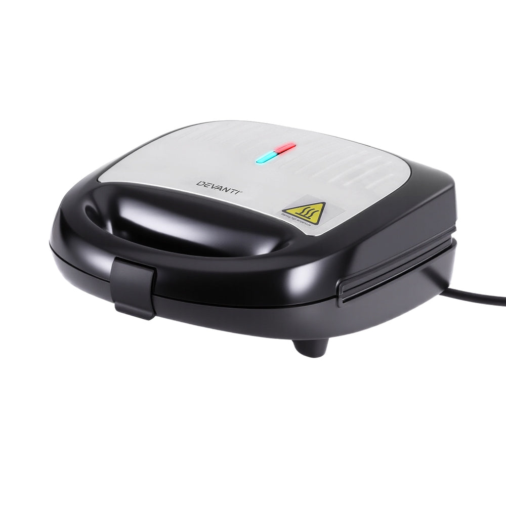 Devanti 3-in-1 Sandwich Press Waffle Maker Panini Press Grill 850W-Appliances > Kitchen Appliances > Toasters & Grills-PEROZ Accessories
