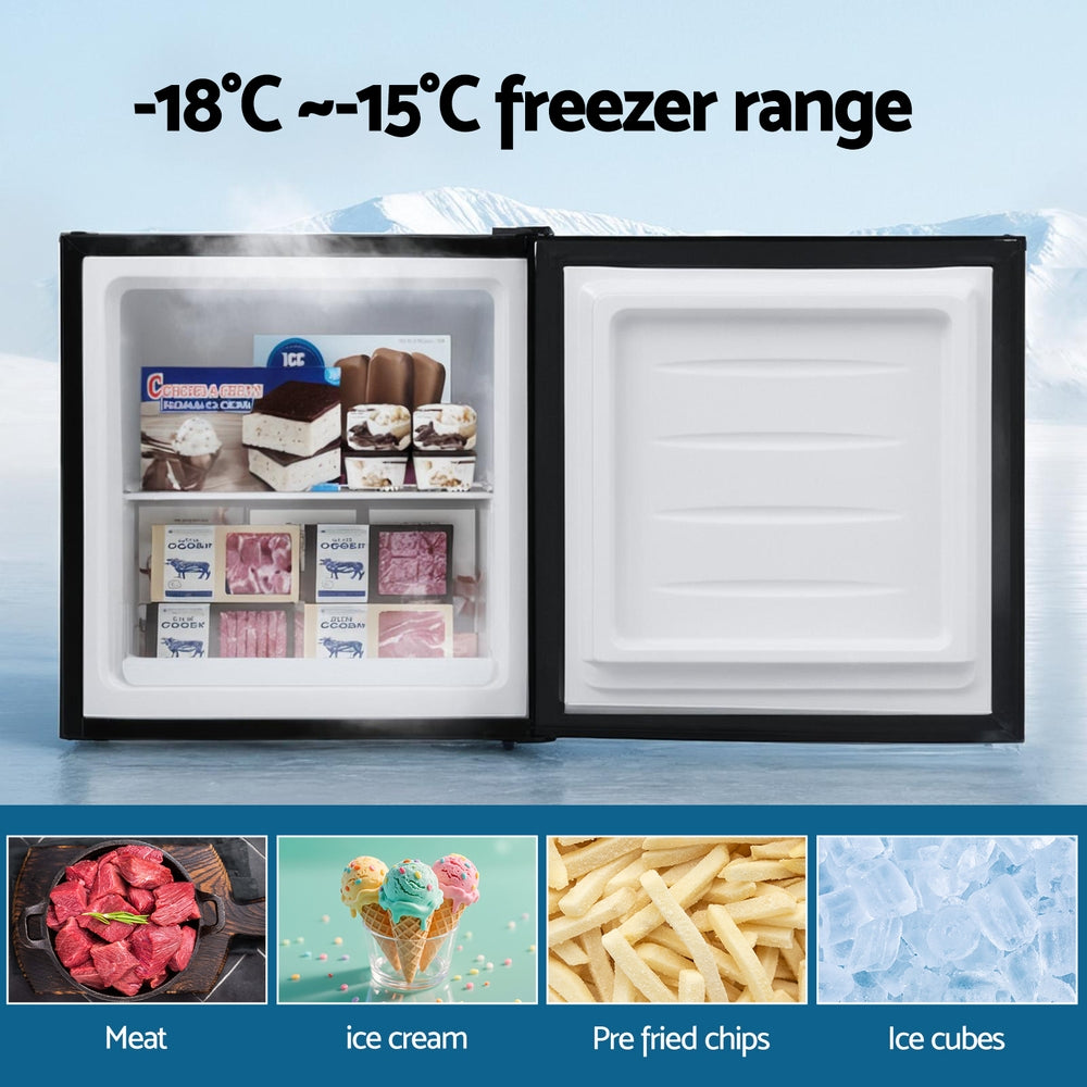Devanti 31L Small Upright Freezer Vertical Freezer Black-Appliances > Fridges & Freezers > Freezers-PEROZ Accessories