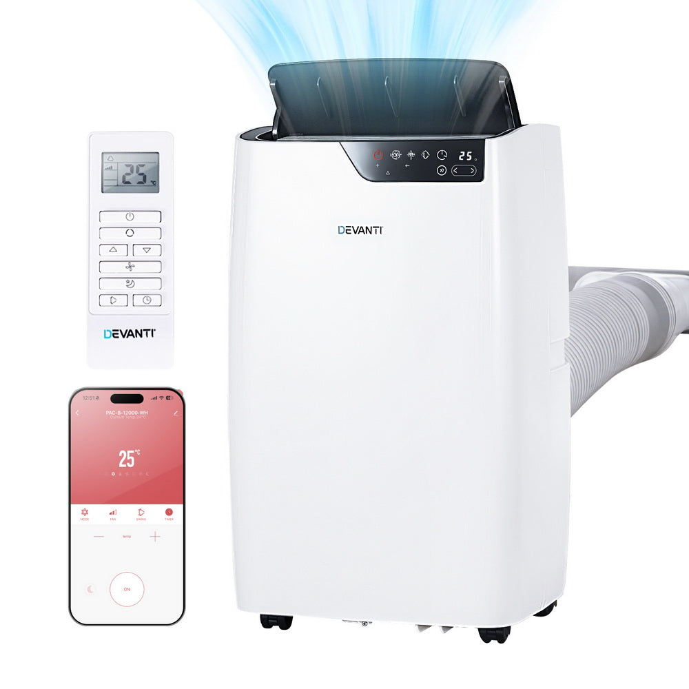 Devanti Portable Air Conditioner Dehumidifier Fan 12000BTU-Appliances > Air Conditioners > Portable Air Conditioners-PEROZ Accessories