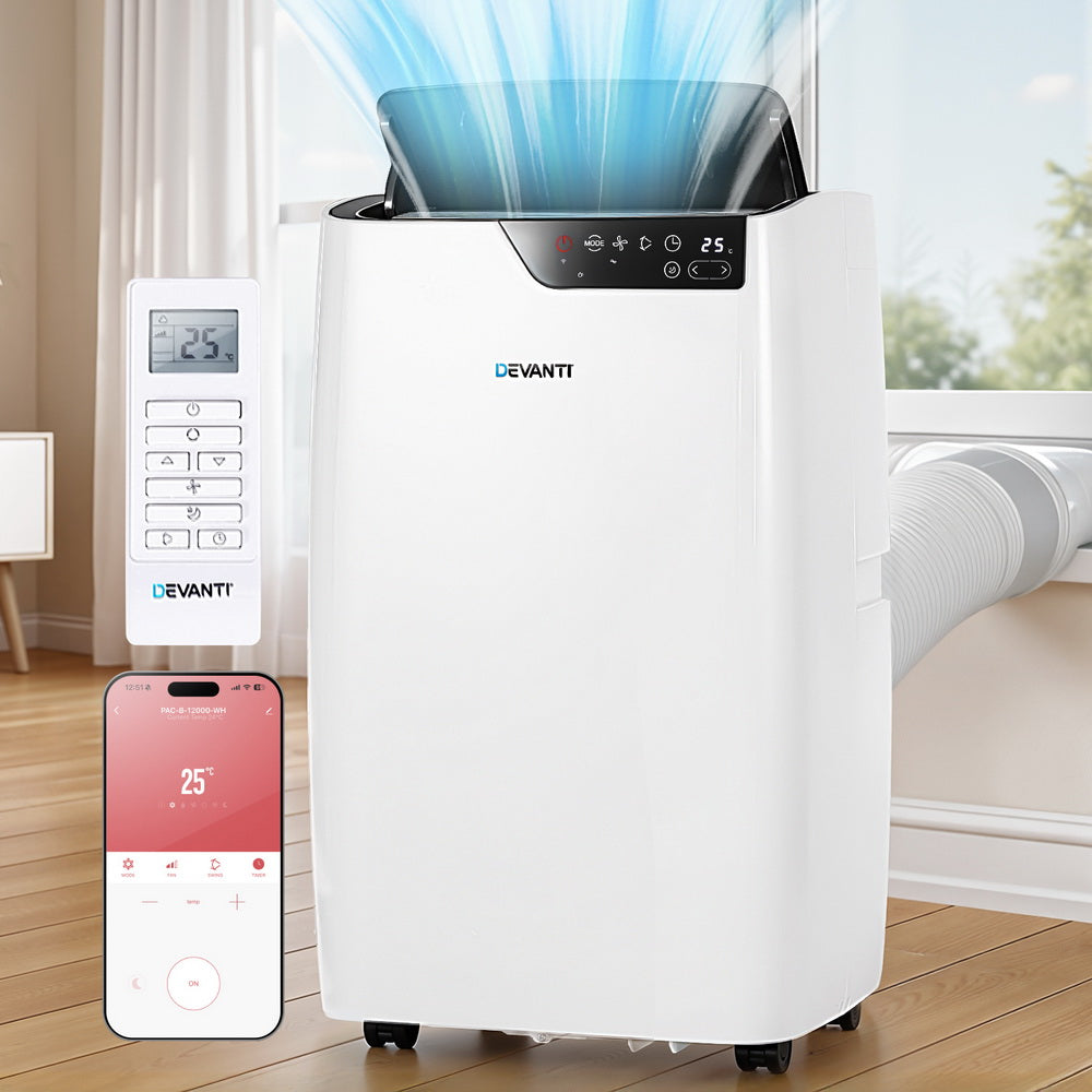 Devanti Portable Air Conditioner Dehumidifier Fan 12000BTU-Appliances > Air Conditioners > Portable Air Conditioners-PEROZ Accessories