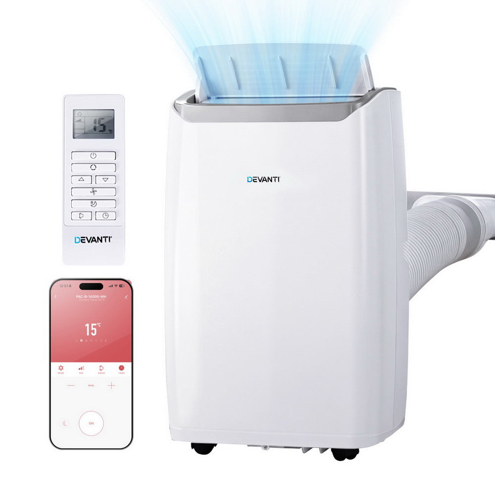 Devanti Portable Air Conditioner Dehumidifier Fan 14000BTU-Appliances > Air Conditioners > Portable Air Conditioners-PEROZ Accessories