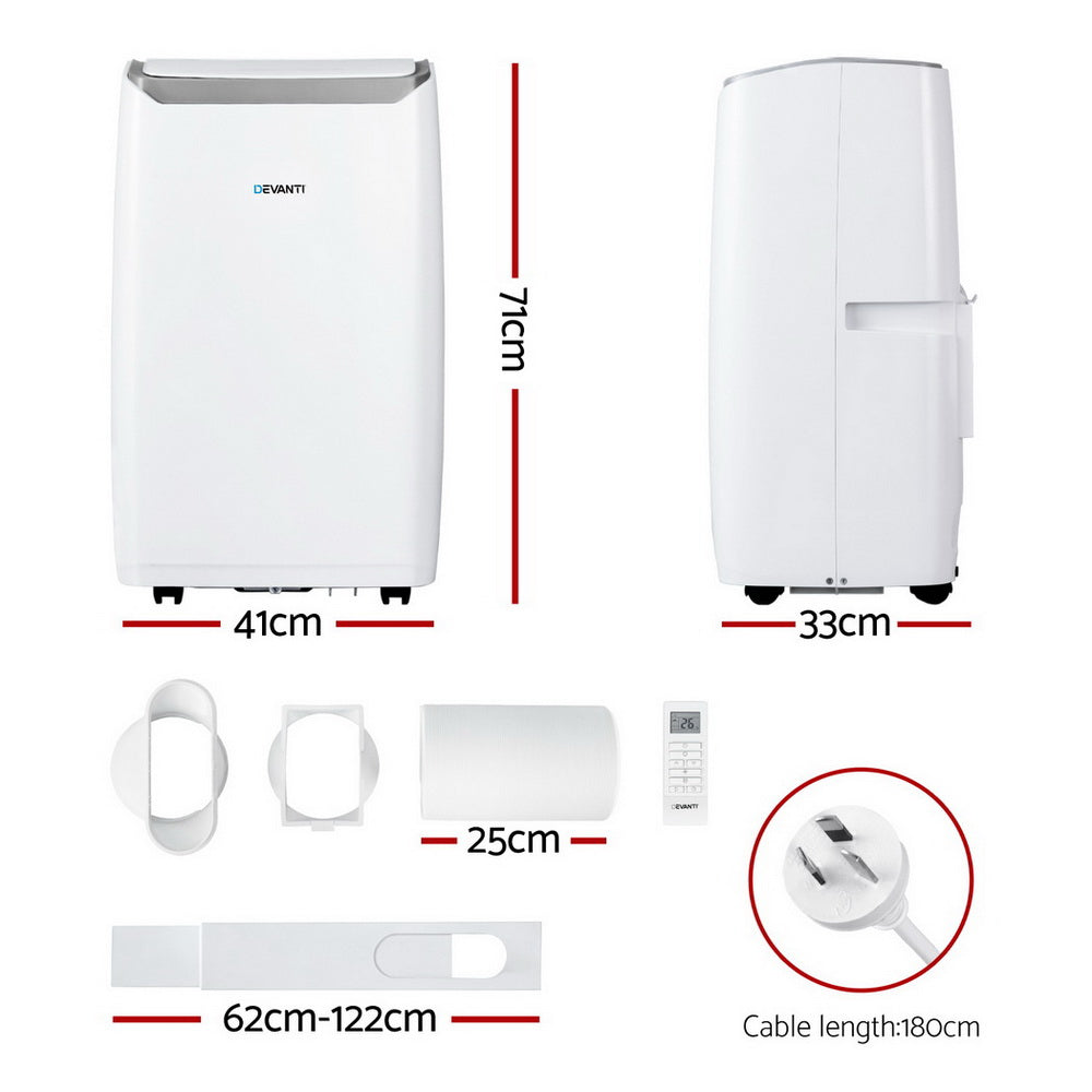 Devanti Portable Air Conditioner Dehumidifier Fan 14000BTU-Appliances > Air Conditioners > Portable Air Conditioners-PEROZ Accessories