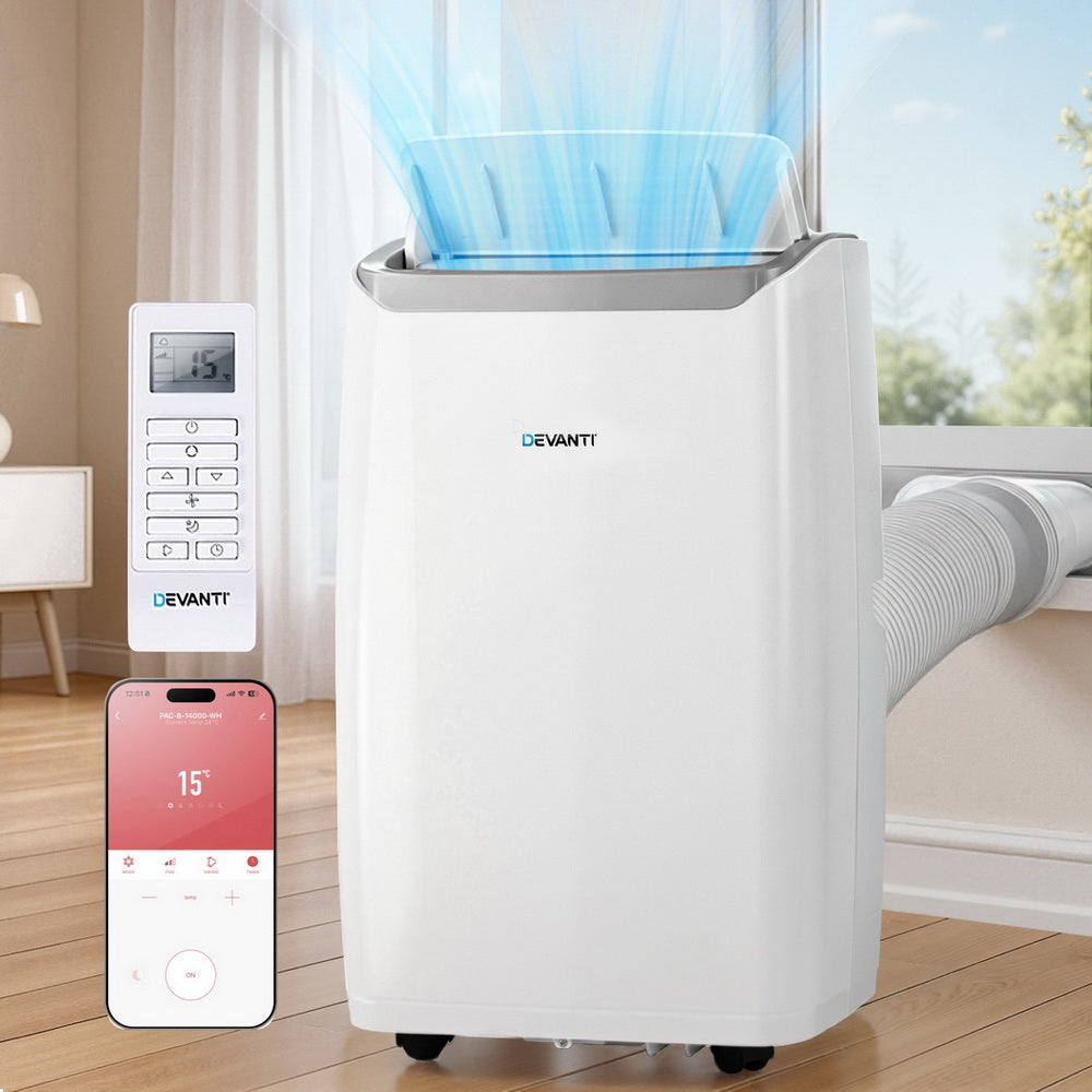 Devanti Portable Air Conditioner Dehumidifier Fan 14000BTU-Appliances > Air Conditioners > Portable Air Conditioners-PEROZ Accessories