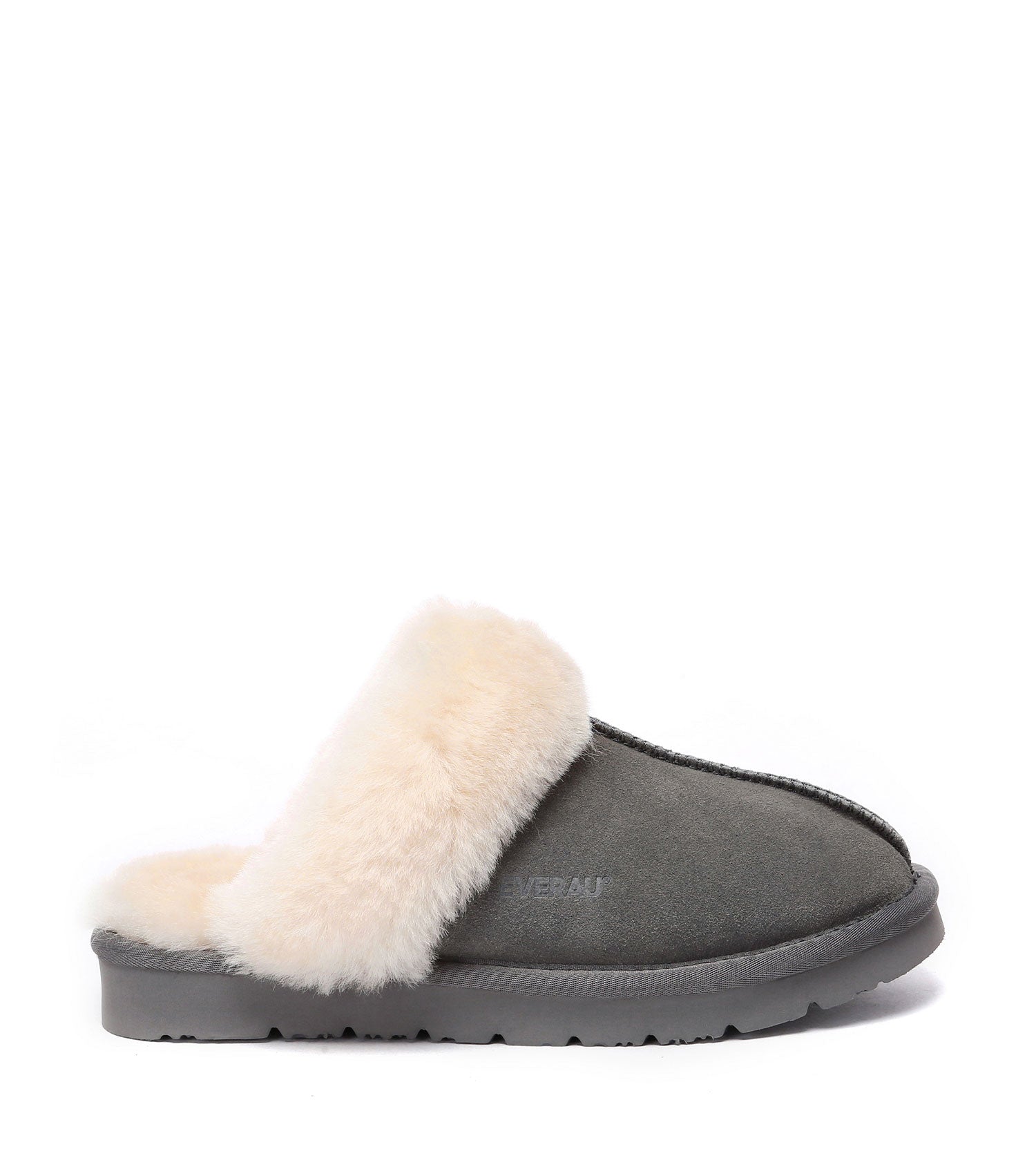 Grey Muffin Slipper Suede | PEROZ Australia