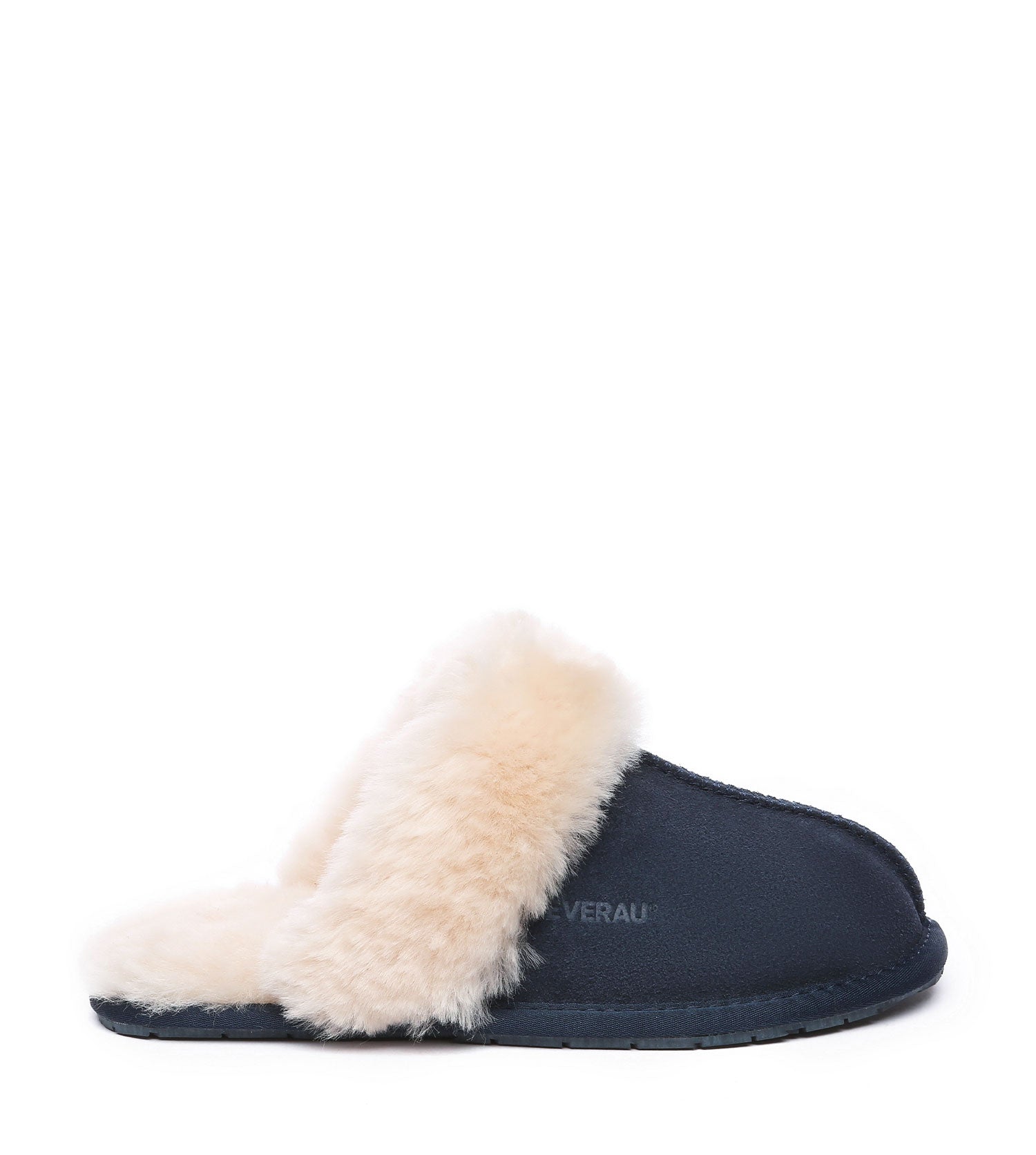 Navy blue Rosa Slipper Suede | PEROZ Australia