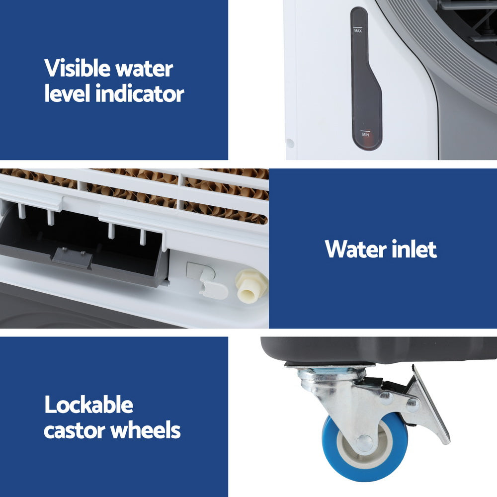 Devanti Evaporative Air Cooler Conditioner Commercial 45L-Appliances > Air Conditioners > Evaporative Coolers-PEROZ Accessories