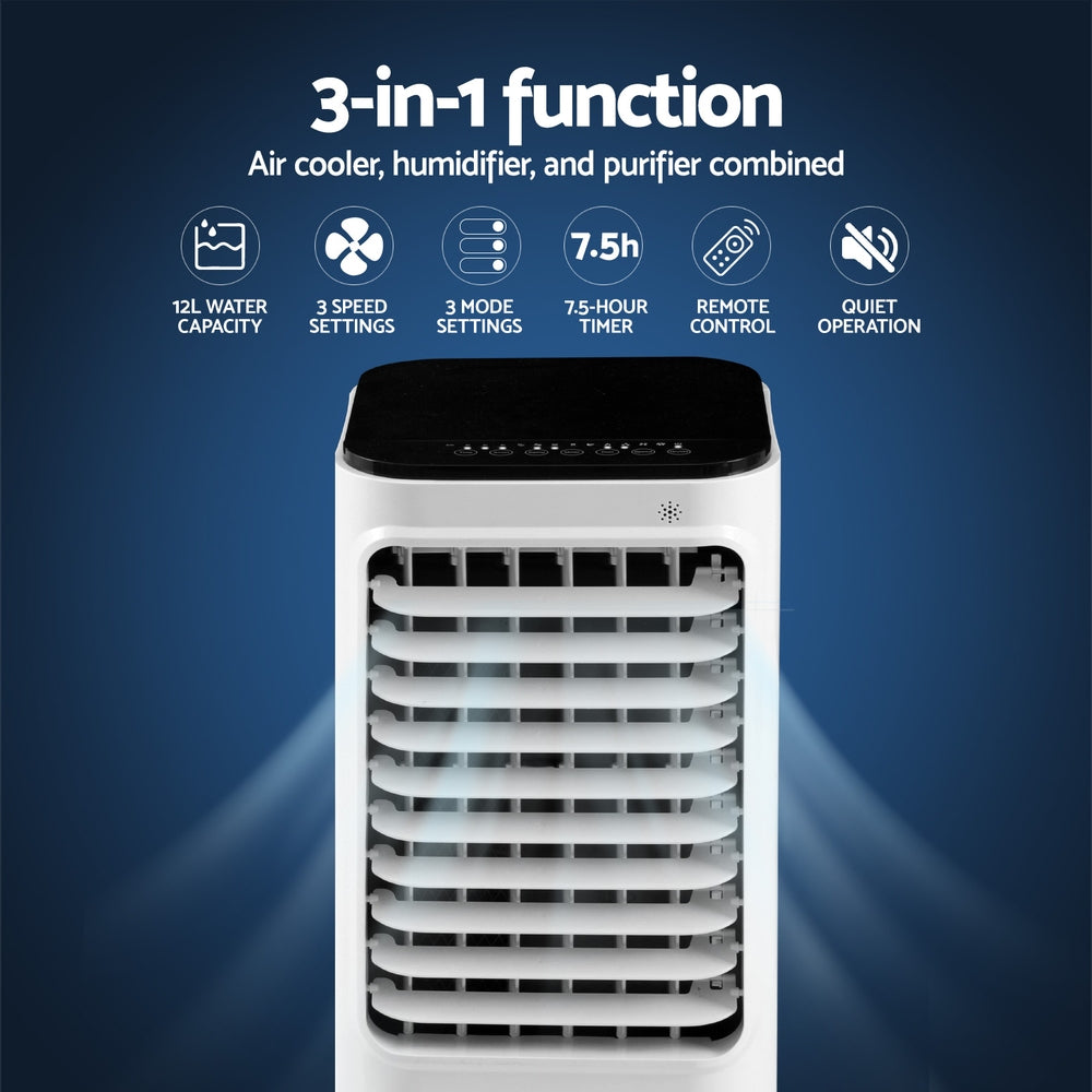 Devanti 12L Evaporative Air Cooler Conditioner-Appliances > Air Conditioners > Evaporative Coolers-PEROZ Accessories