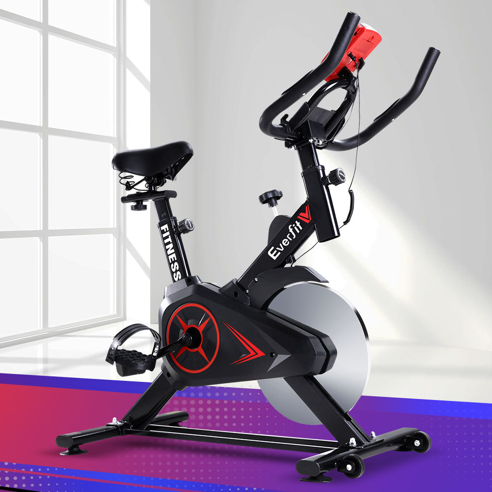 Everfit Spin Bike Exercise Bike Flywheel Cycling Home Gym Fitness Adjustable-Sports & Fitness > Bikes & Accessories-PEROZ Accessories