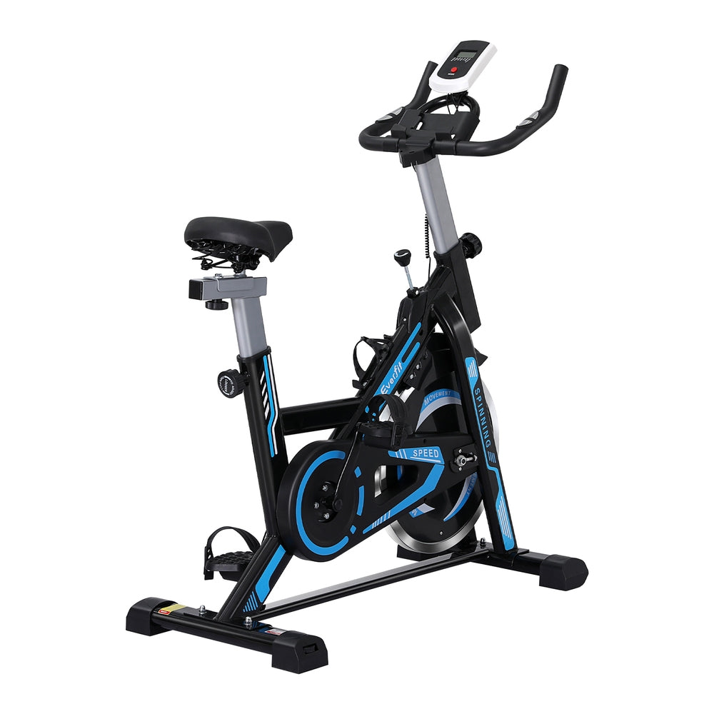 Everfit Spin Bike Exercise Bike 13KG Flywheel Fitness 150kg capacity-Sports & Fitness > Exercise, Gym & Fitness > Exercise Bikes-PEROZ Accessories