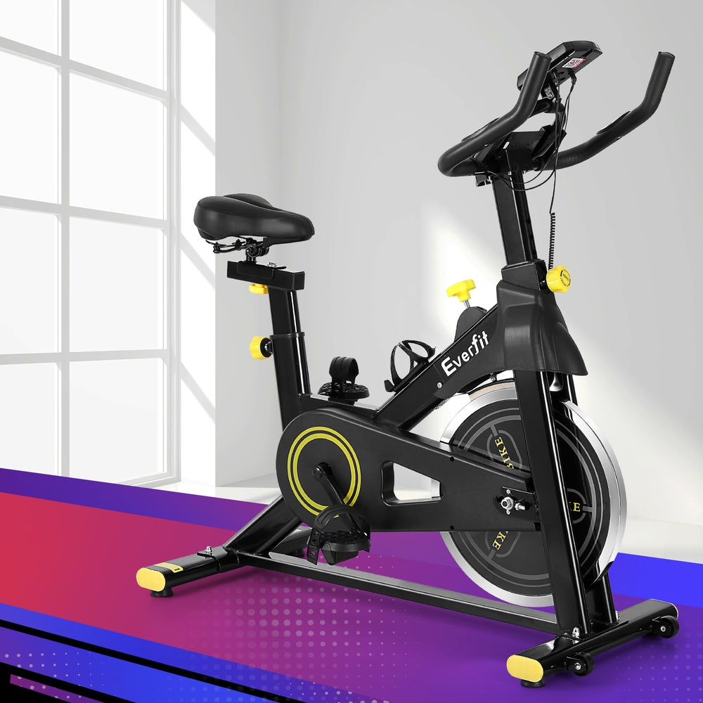 Everfit Spin Bike Exercise Bike Cardio Gym Bluetooth APP Connectable-Sports & Fitness > Exercise, Gym & Fitness > Exercise Bikes-PEROZ Accessories