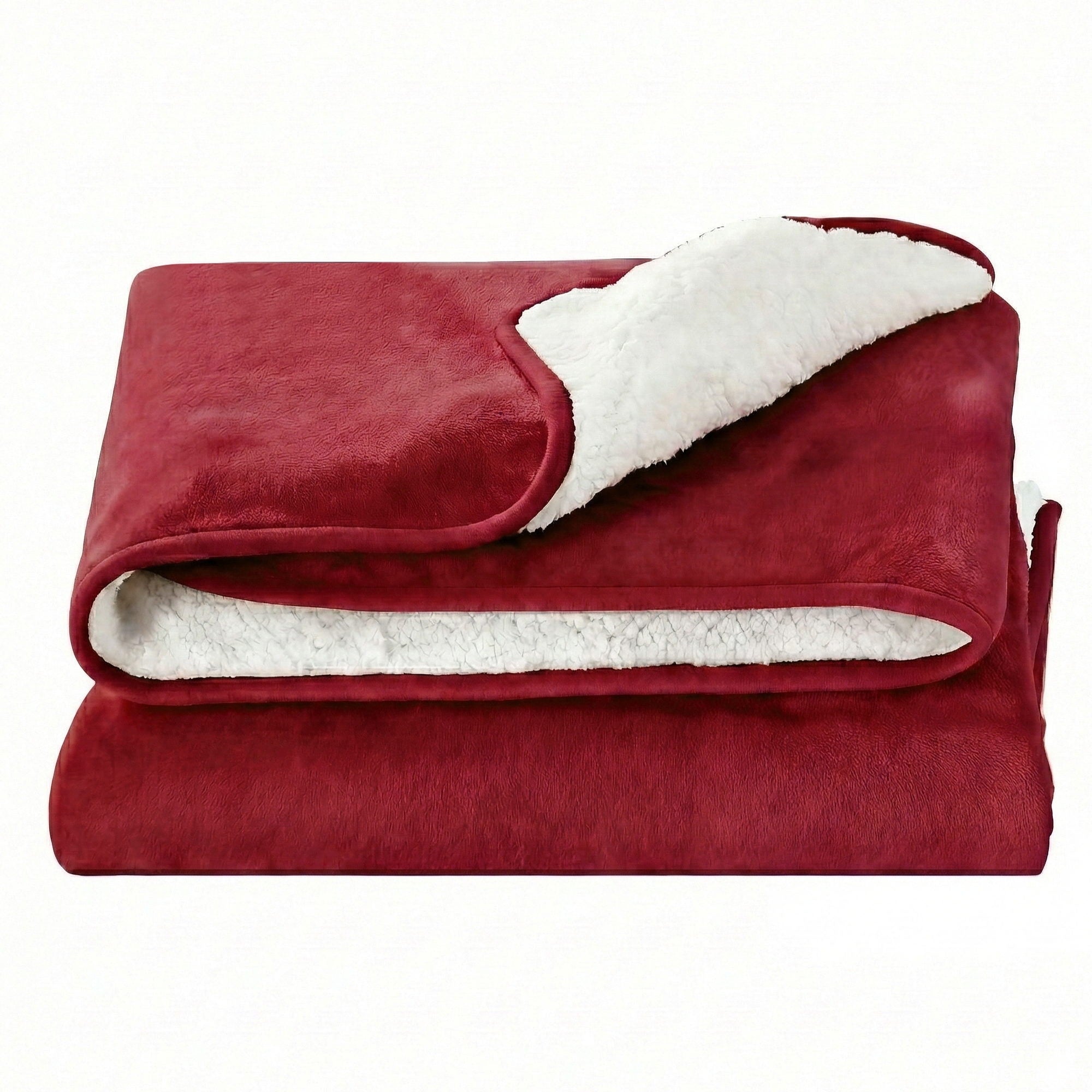 Giselle Electric Throw Rug Double Size 200x180cm Fleece Flannel Heated Blanket Burgundy-Home & Garden > Bedding > Blankets & Throws-PEROZ Accessories
