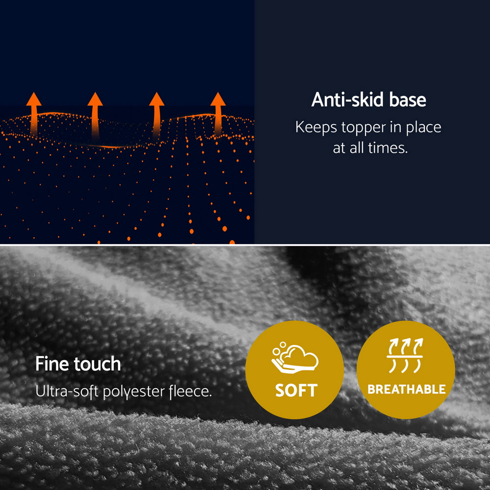 Giselle Electric Heated Blanket Car Throw Rug Grey-Home & Garden > Bedding > Blankets & Throws-PEROZ Accessories