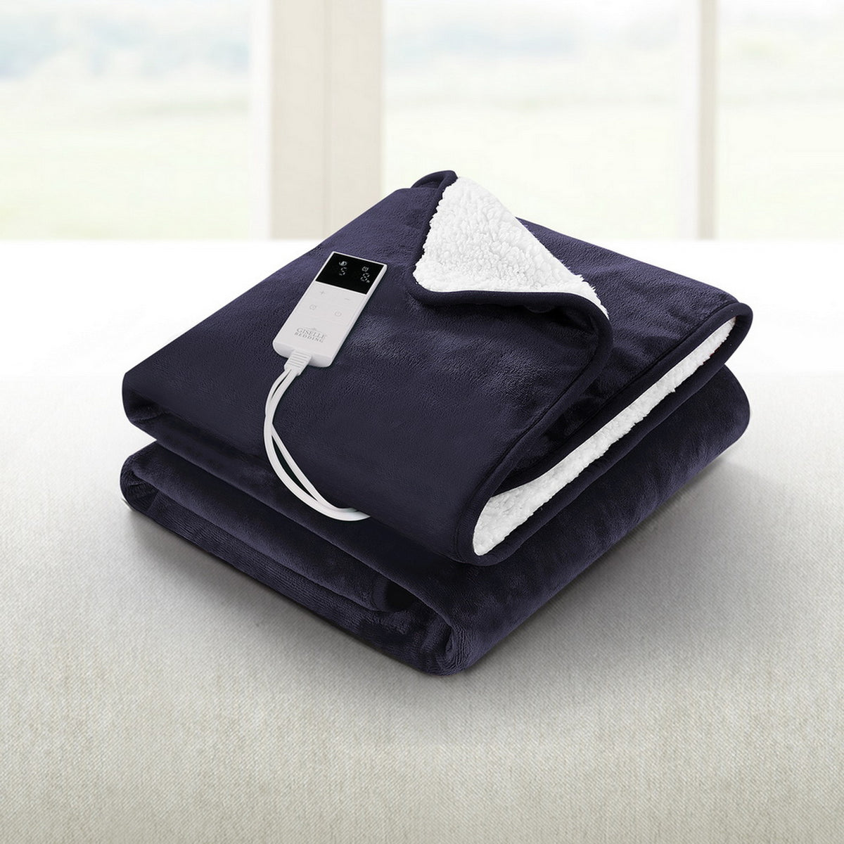 Giselle Electric Throw Rug Heated Blanket Fleece Charcoal-Home & Garden > Bedding > Blankets & Throws-PEROZ Accessories