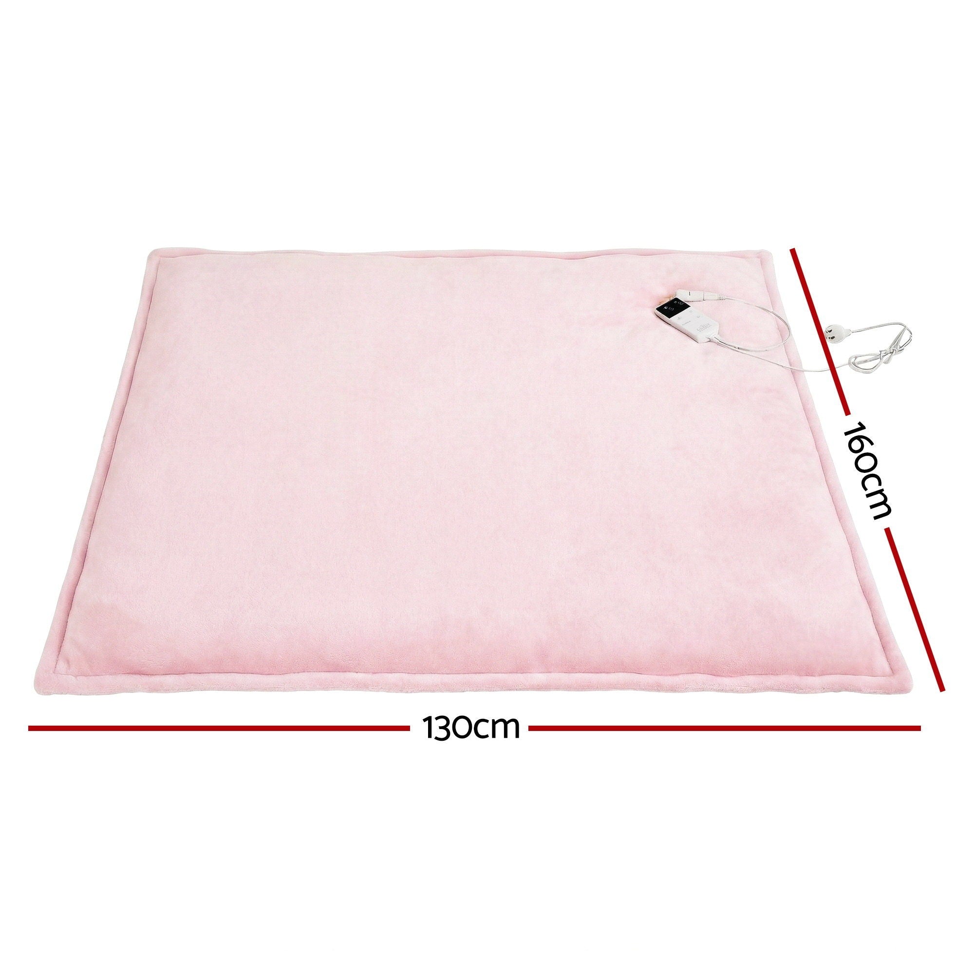 Giselle Electric Throw Rug Dual Side Fleece Flannel Heated Blanket Pink-Home & Garden > Bedding > Blankets & Throws-PEROZ Accessories