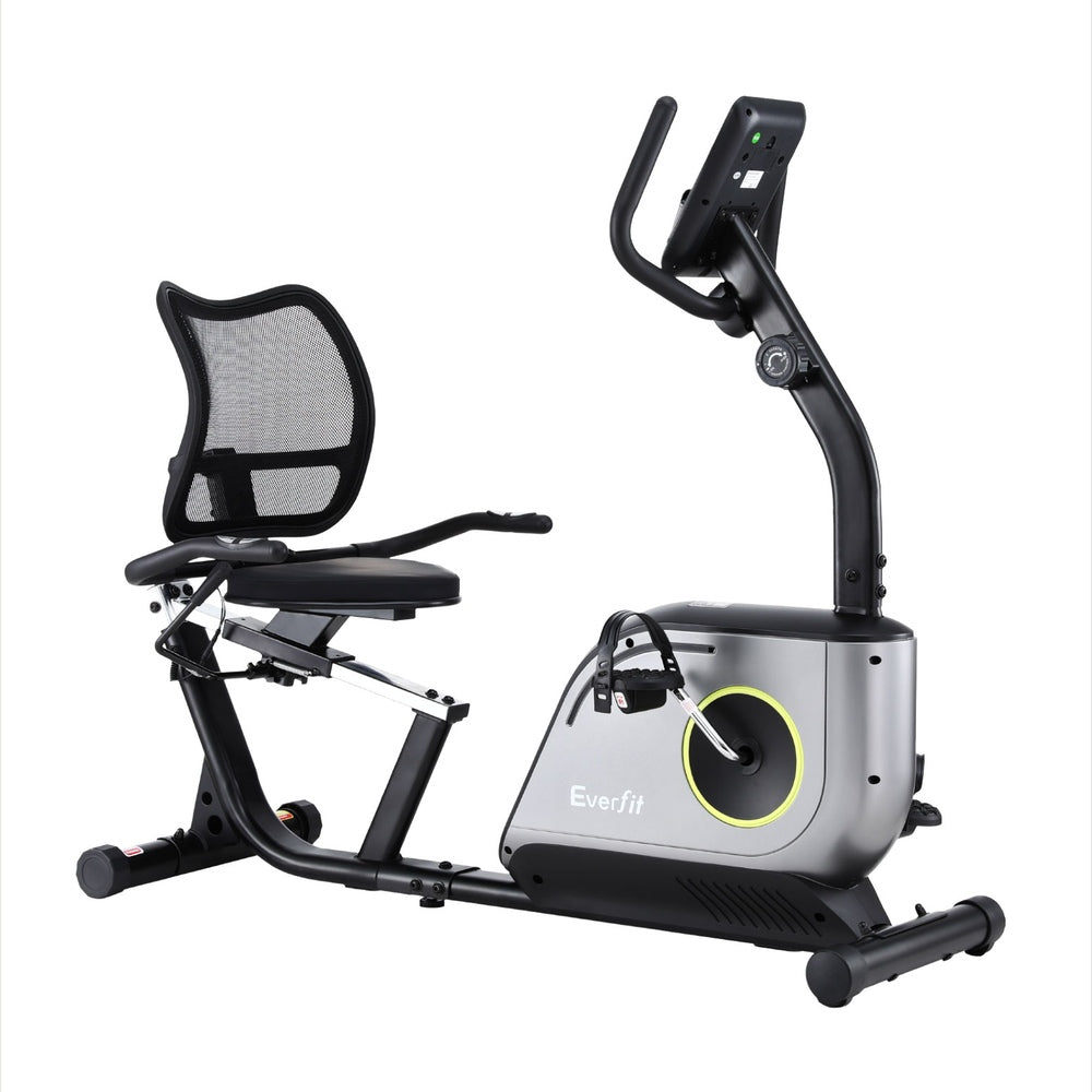Everfit Recumbent Exercise Bike Magnetic Cycling Mesh Chair 120kg Loading-Sports & Fitness > Exercise, Gym & Fitness > Exercise Bikes-PEROZ Accessories
