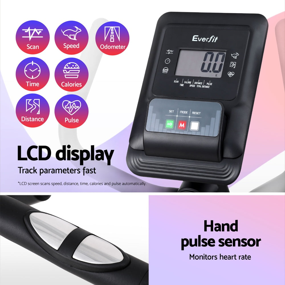 Everfit Recumbent Exercise Bike Magnetic Cycling Mesh Chair 120kg Loading-Sports & Fitness > Exercise, Gym & Fitness > Exercise Bikes-PEROZ Accessories