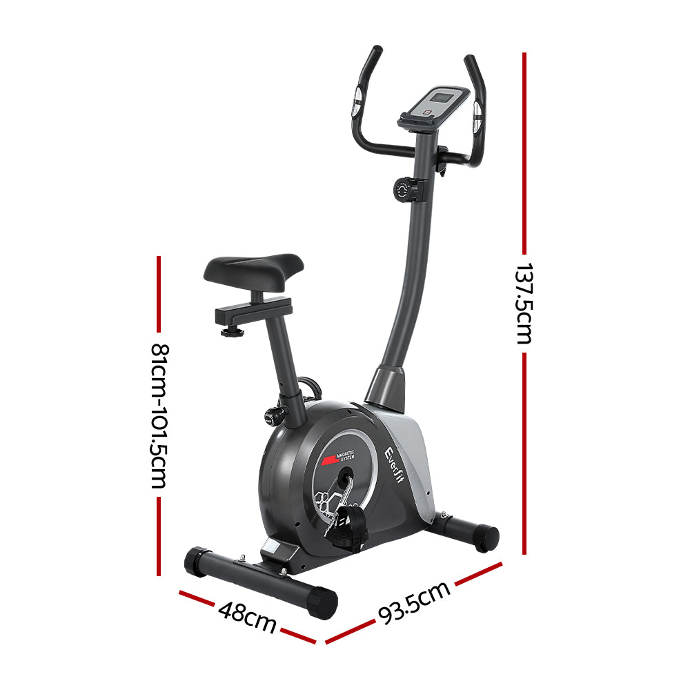 Everfit Magnetic Exercise Bike Upright Bike Fitness Home Gym Cardio-Sports & Fitness > Bikes & Accessories-PEROZ Accessories
