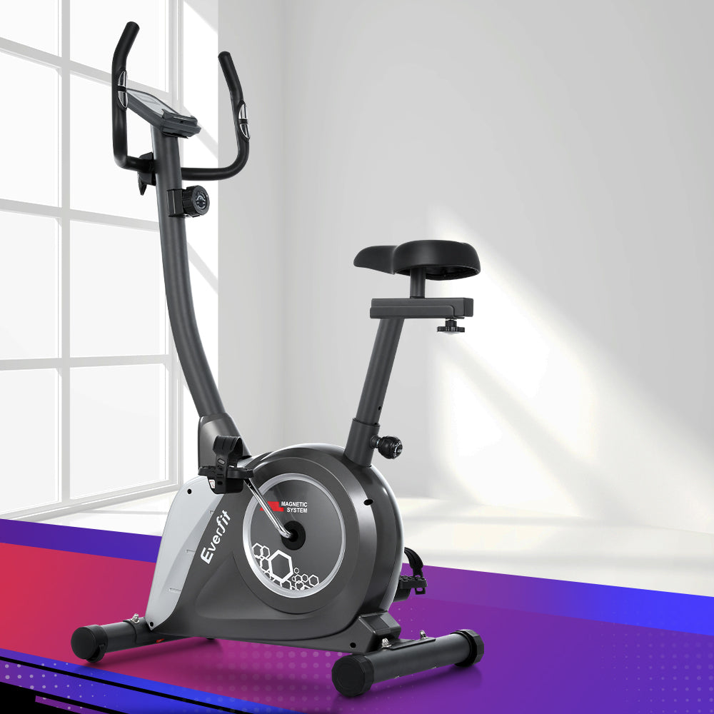 Everfit Magnetic Exercise Bike Upright Bike Fitness Home Gym Cardio-Sports & Fitness > Bikes & Accessories-PEROZ Accessories