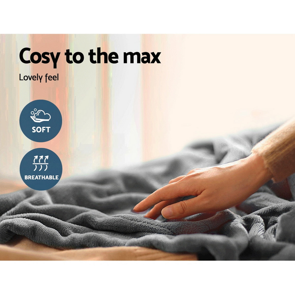 Giselle Bedding Heated Electric Throw Rug Fleece Sunggle Blanket Washable Silver-Electric Throw Blanket-PEROZ Accessories