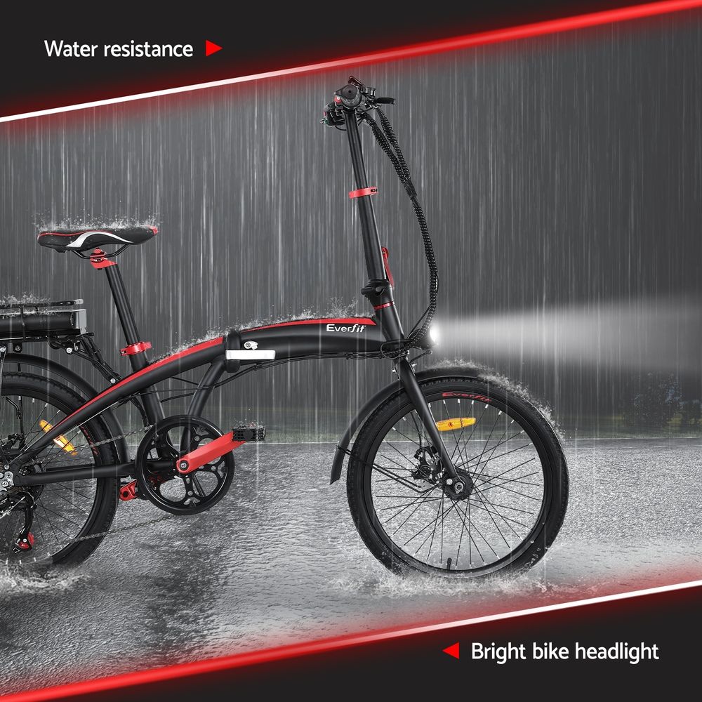 Everfit Folding Electric Bike Urban City Bicycle eBike Rechargeable Battery 250W-Sports & Fitness > Bikes & Accessories > Bicycles-PEROZ Accessories