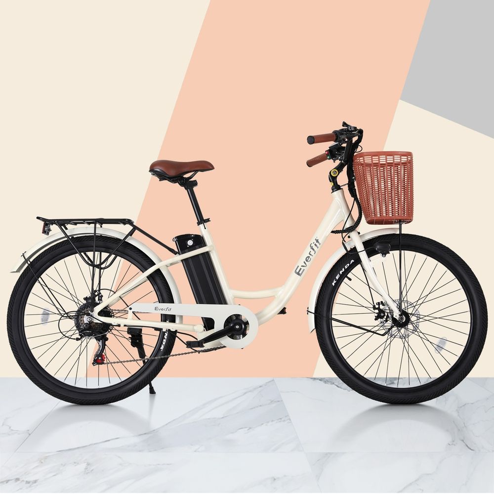 Everfit 26" Electric Bike City Bicycle eBike e-Bike Commuter w/ Battery WH-Sports & Fitness > Bikes & Accessories > Bicycles-PEROZ Accessories