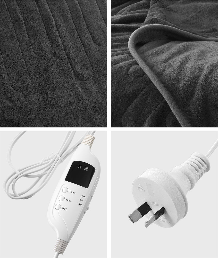 Bedra Electric Blanket Washable Heated Throw Rug Coral Fleece-Heated Throw Rugs-PEROZ Accessories