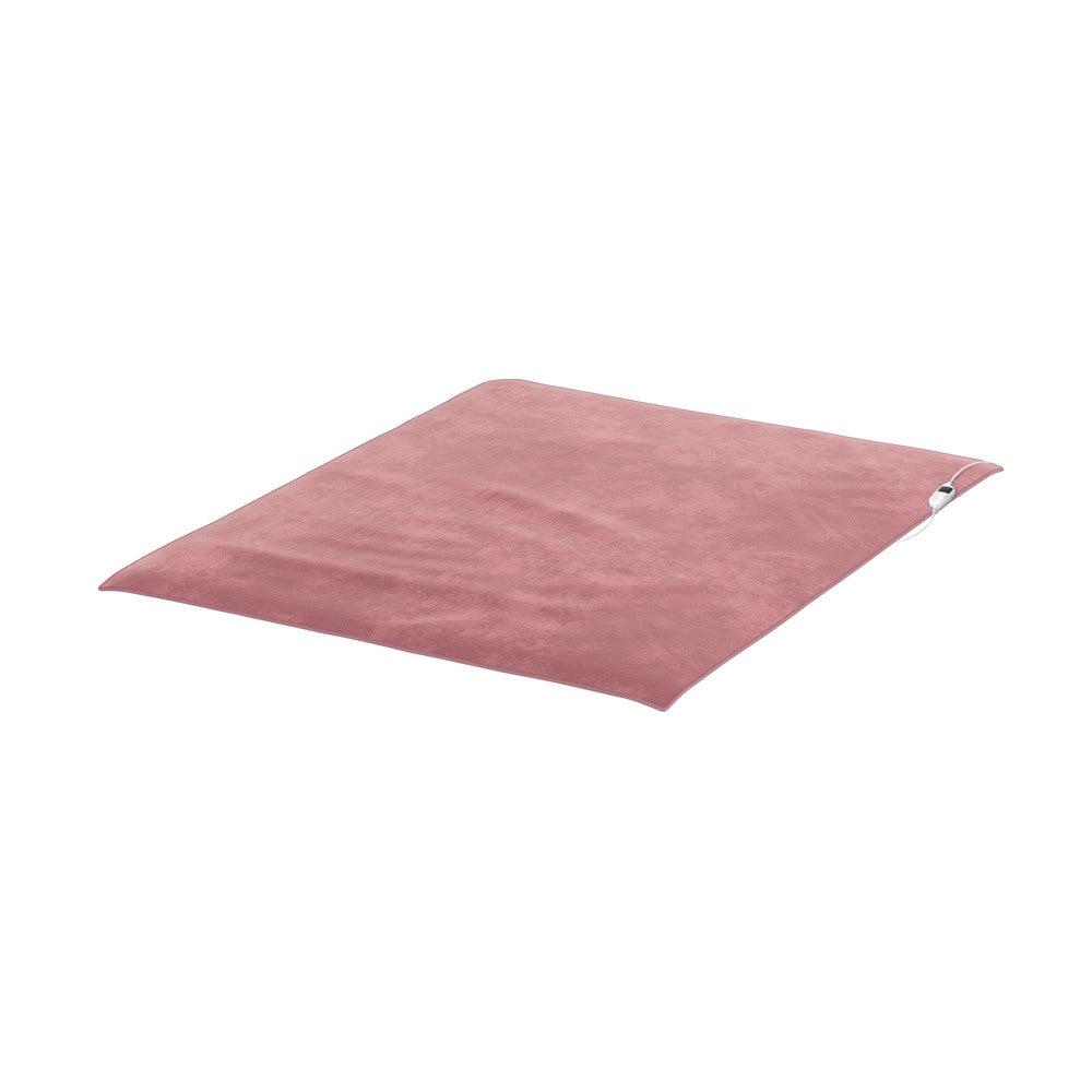 Bedra Washable Electric Heated Throw Rug Flannel Pink-Heated Throw Rugs-PEROZ Accessories
