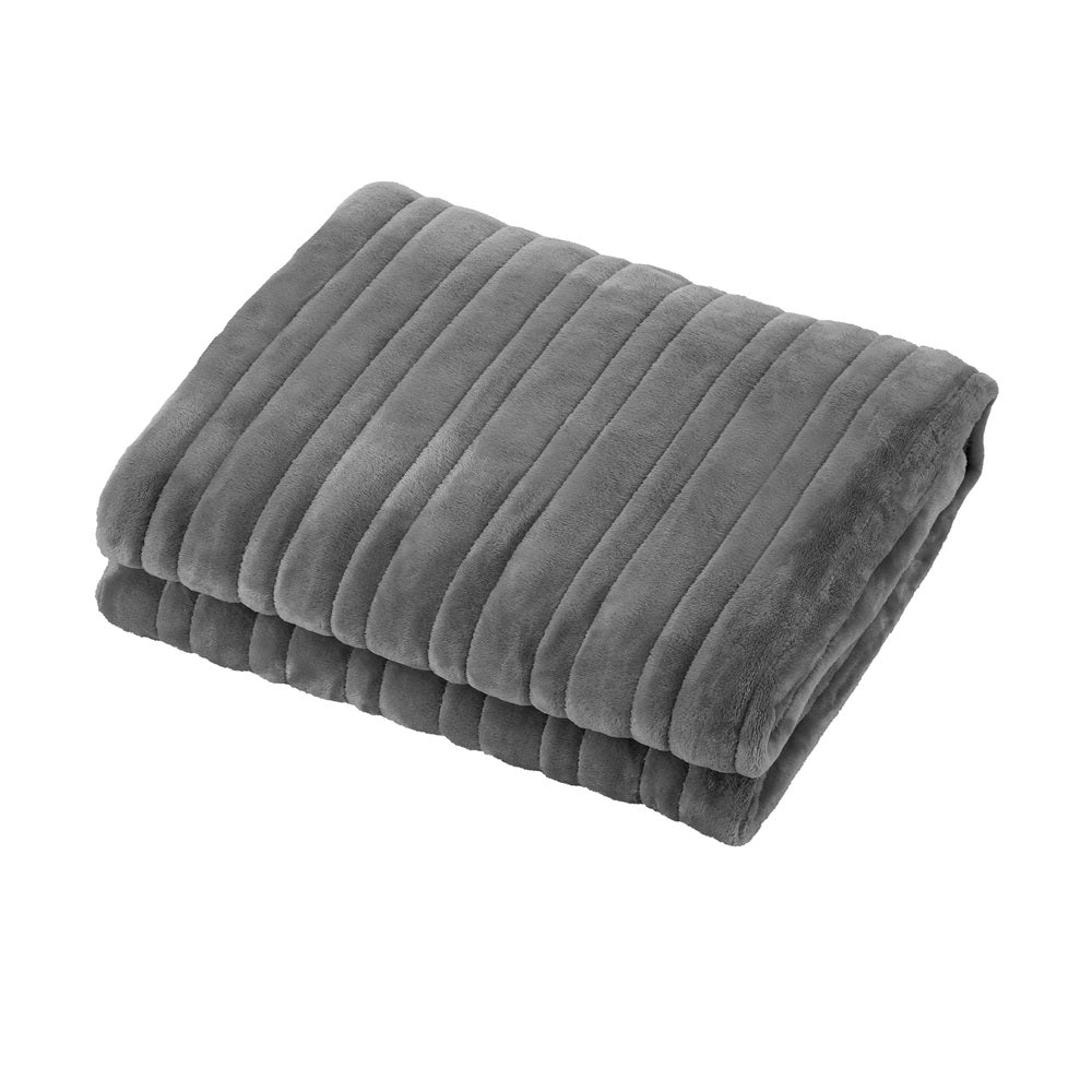Bedra Electric Heated Throw Rug Washable Silver-Heated Throw Rugs-PEROZ Accessories