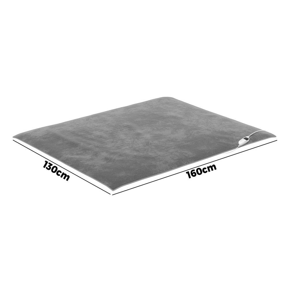 Bedra Electric Heated Throw Rug Washable Silver-Heated Throw Rugs-PEROZ Accessories
