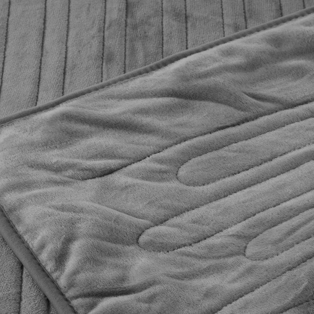 Bedra Electric Heated Throw Rug Washable Silver-Heated Throw Rugs-PEROZ Accessories