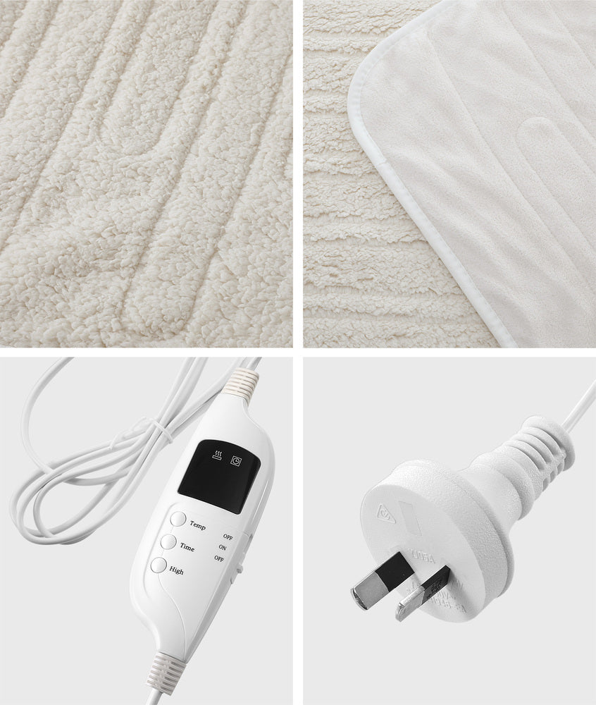 Bedra Heated Throw Rug Blanket Washable Sherpa Flannel-Heated Throw Rugs-PEROZ Accessories