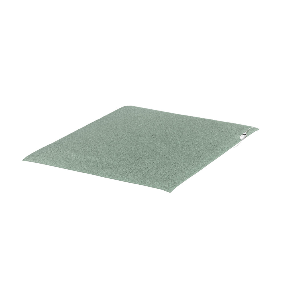 Bedra Electric Heated Blanket Washable Throw Rug Sherpa Coral Fleece Green-Heated Throw Rug-PEROZ Accessories
