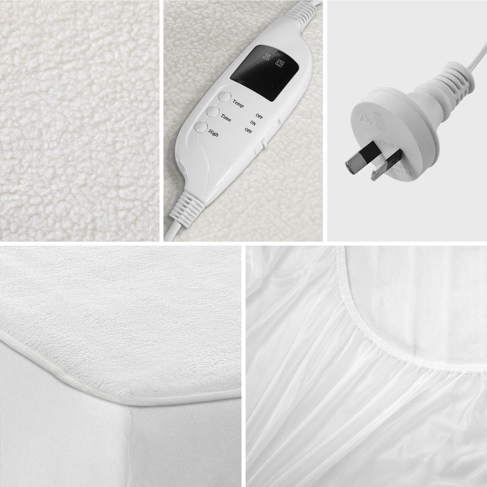 Bedra Electric Blanket Fully Fitted Fleece Heated Single-Electric Blankets-PEROZ Accessories