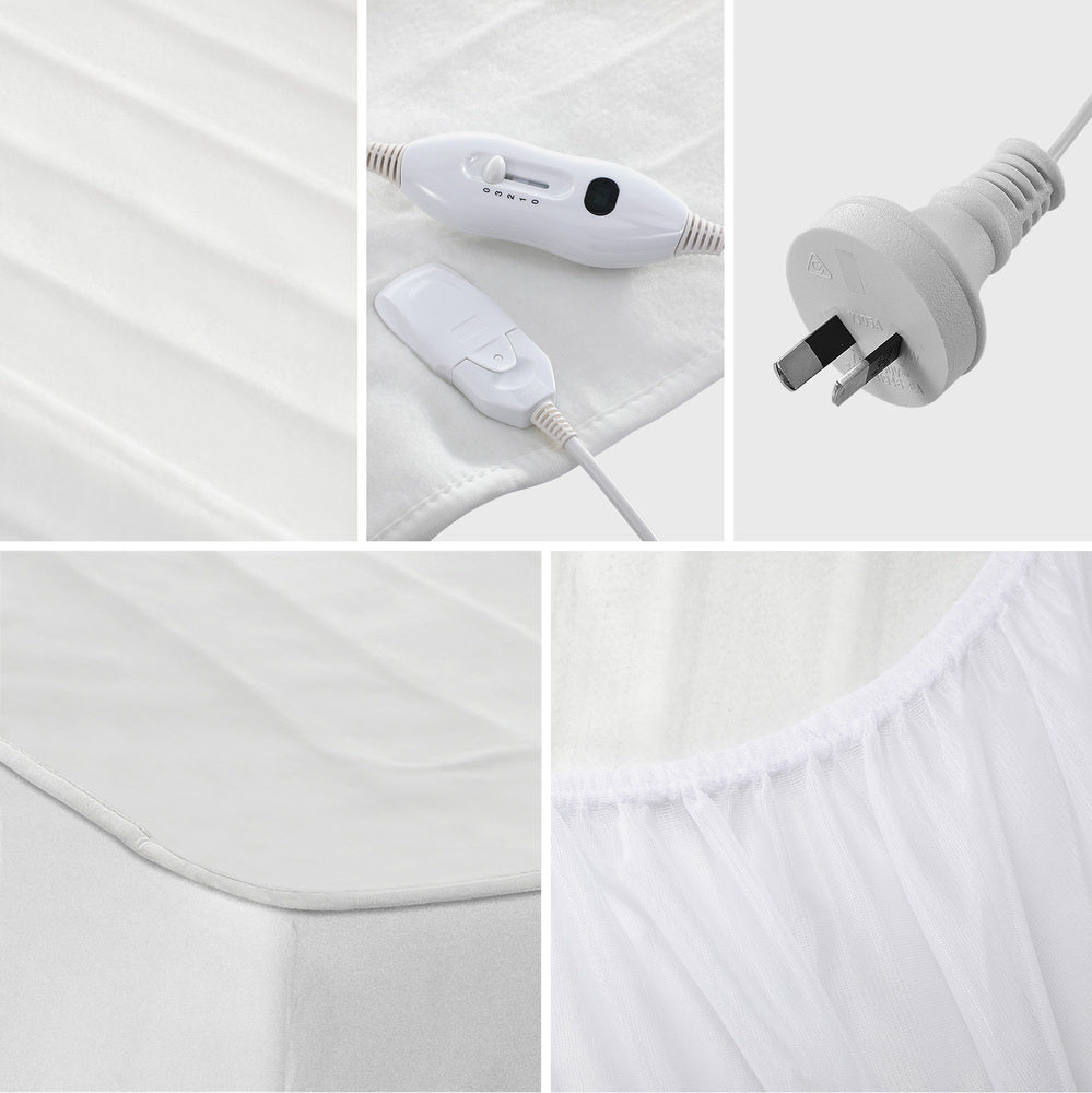 Bedra Electric Blanket Fully Fitted Polyester Queen-Electric Blankets-PEROZ Accessories