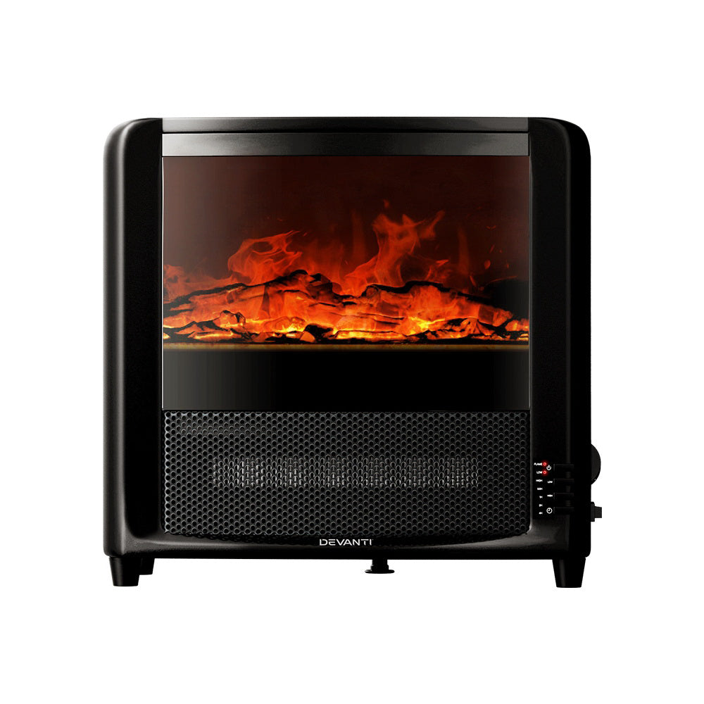 Devanti Electric Fireplace Fire Heaters 2000W-Heaters-PEROZ Accessories