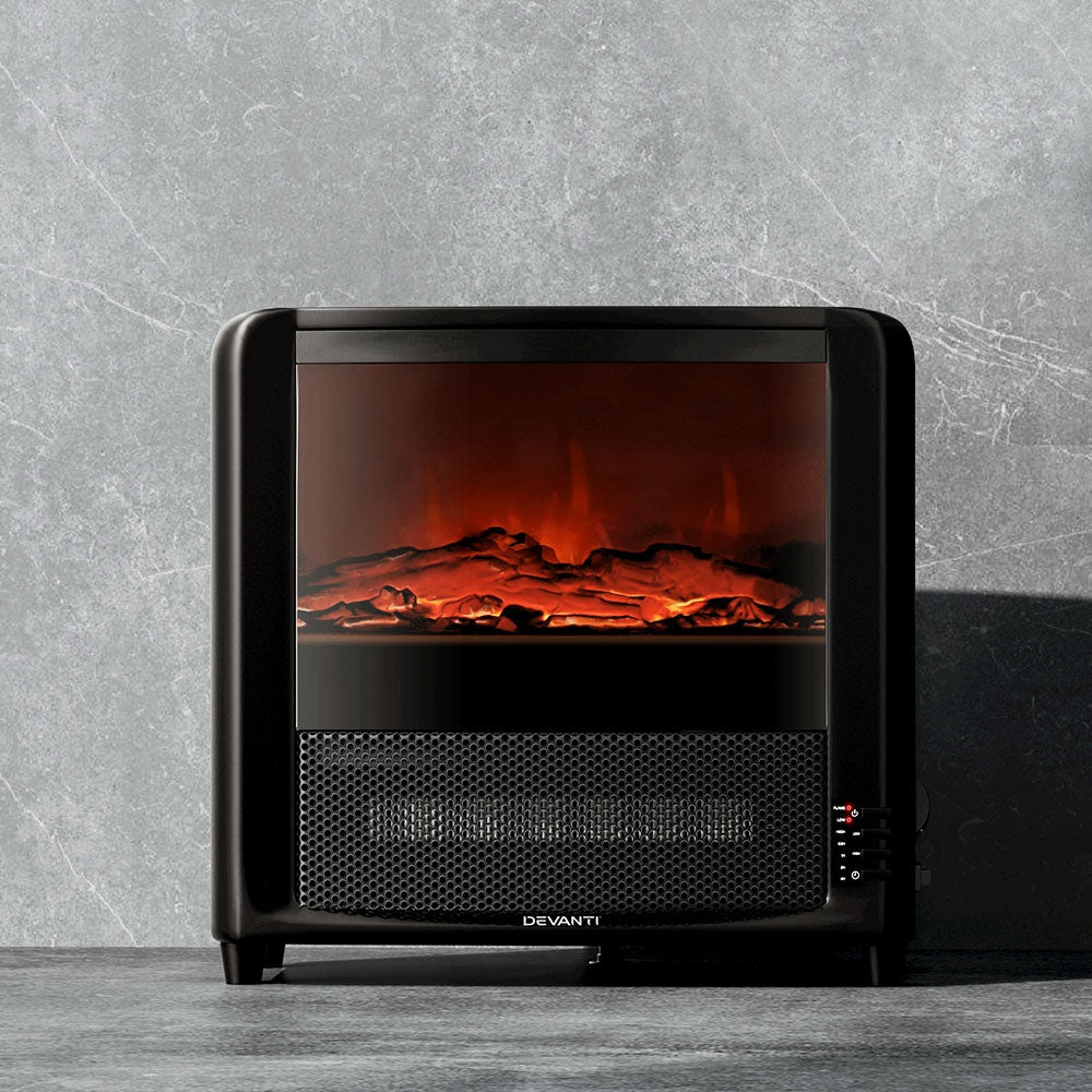 Devanti Electric Fireplace Fire Heaters 2000W-Heaters-PEROZ Accessories