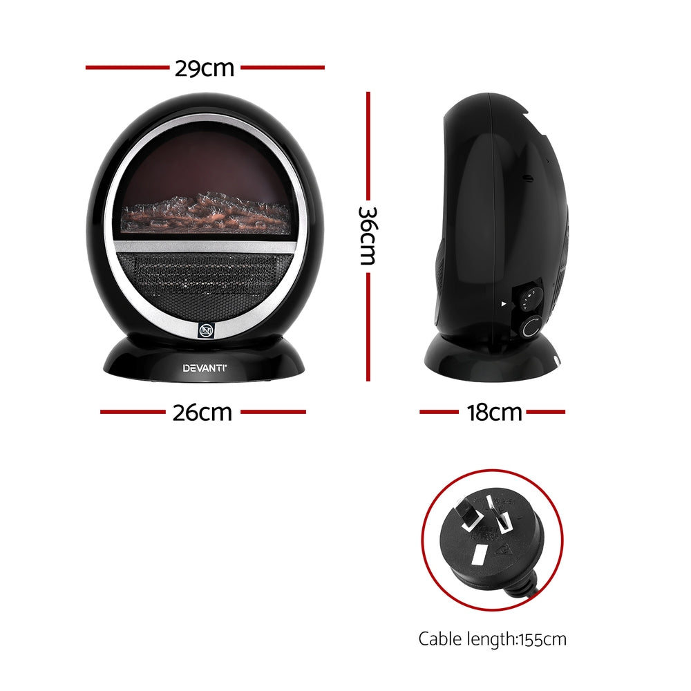 Devanti Electric Fireplace Fire Heaters 1500W-Appliances > Heaters-PEROZ Accessories
