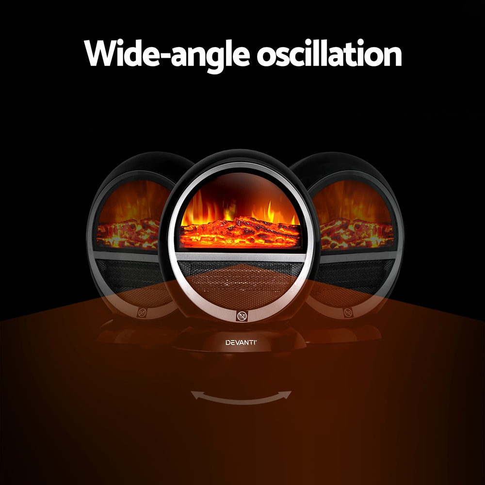 Devanti Electric Fireplace Fire Heaters 1500W-Appliances > Heaters-PEROZ Accessories