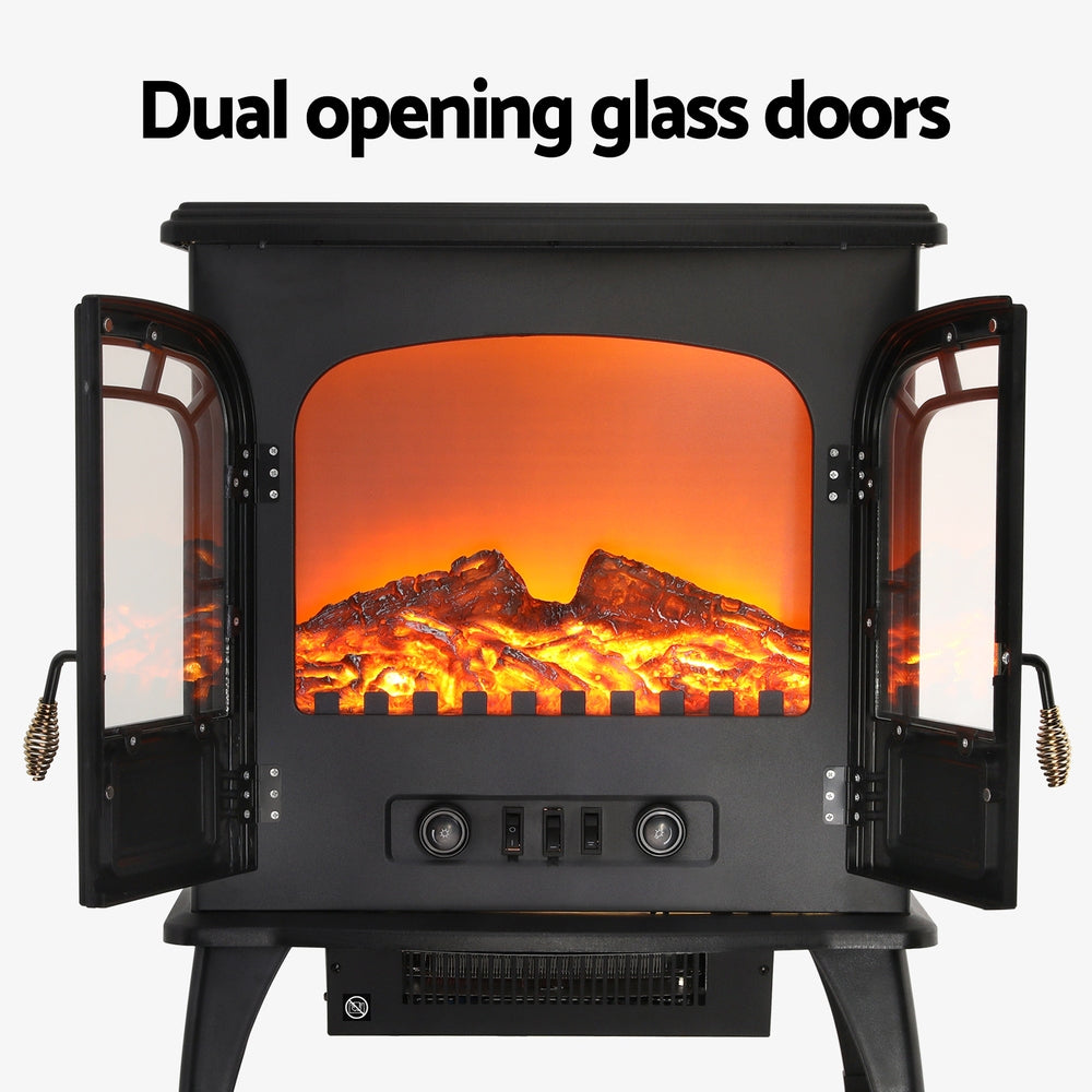 Devanti Electric Fireplace Fire Heaters 2000W-Appliances > Heaters-PEROZ Accessories