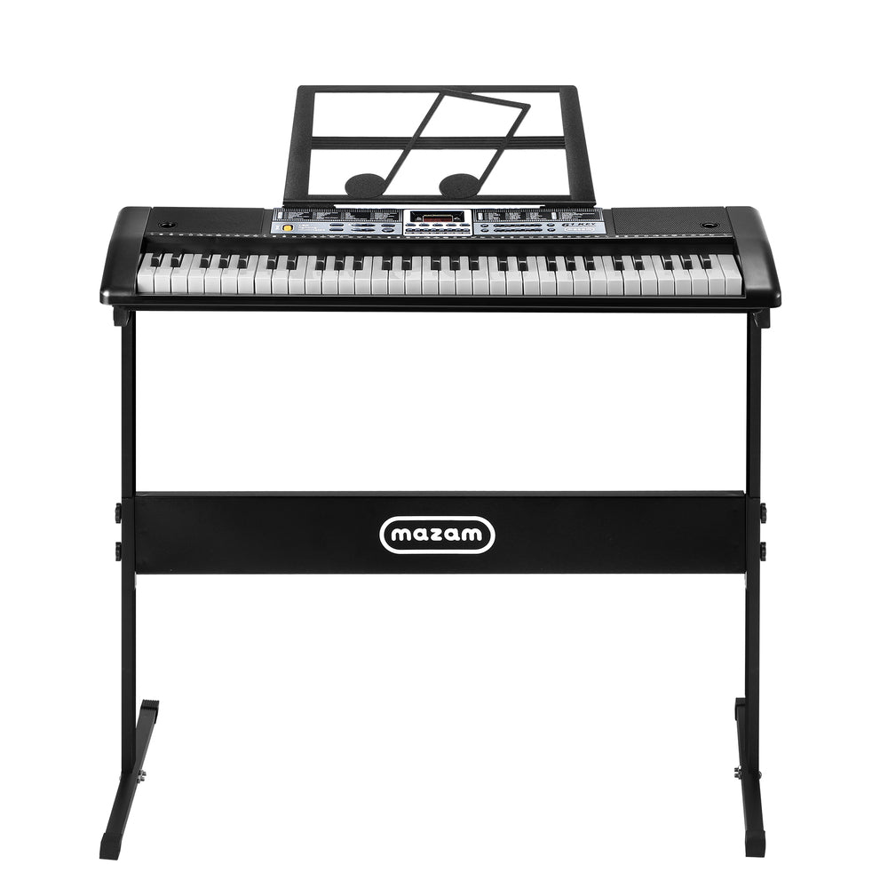 Mazam 61 Keys Electronic Piano Keyboard Lighted Electric Keyboards Holder Stand-Electric Keyboard-PEROZ Accessories
