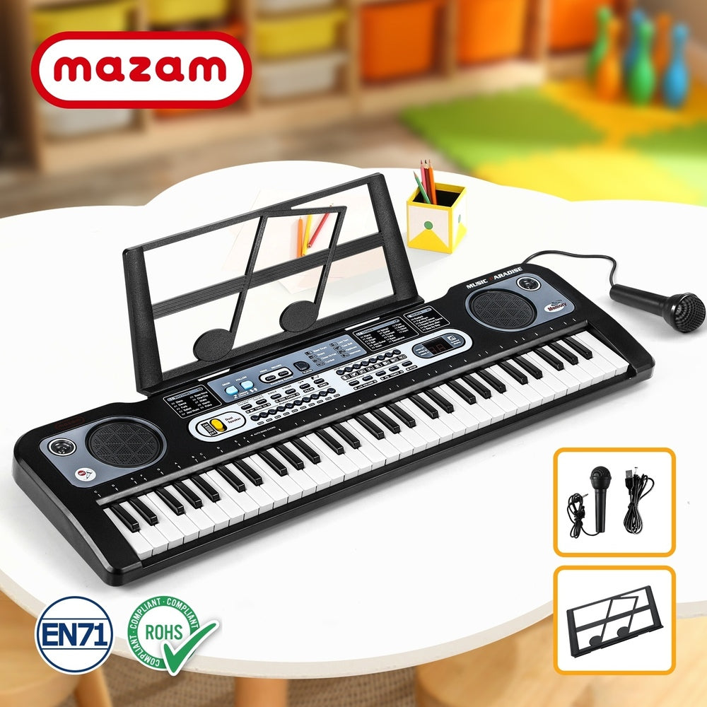 Mazam 61 Keys Piano Keyboard Electronic Musical Toy Gift w/ Microphone Holder-Electric Keyboard-PEROZ Accessories