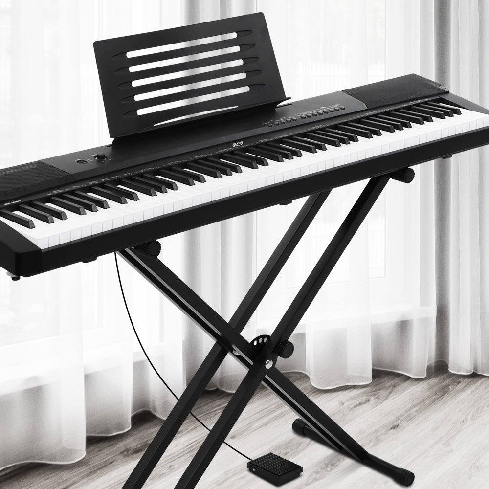 Alpha 88 Keys Electronic Piano Keyboard Digital Electric w/ Stand Sustain Pedal-Audio & Video > Musical Instrument & Accessories-PEROZ Accessories