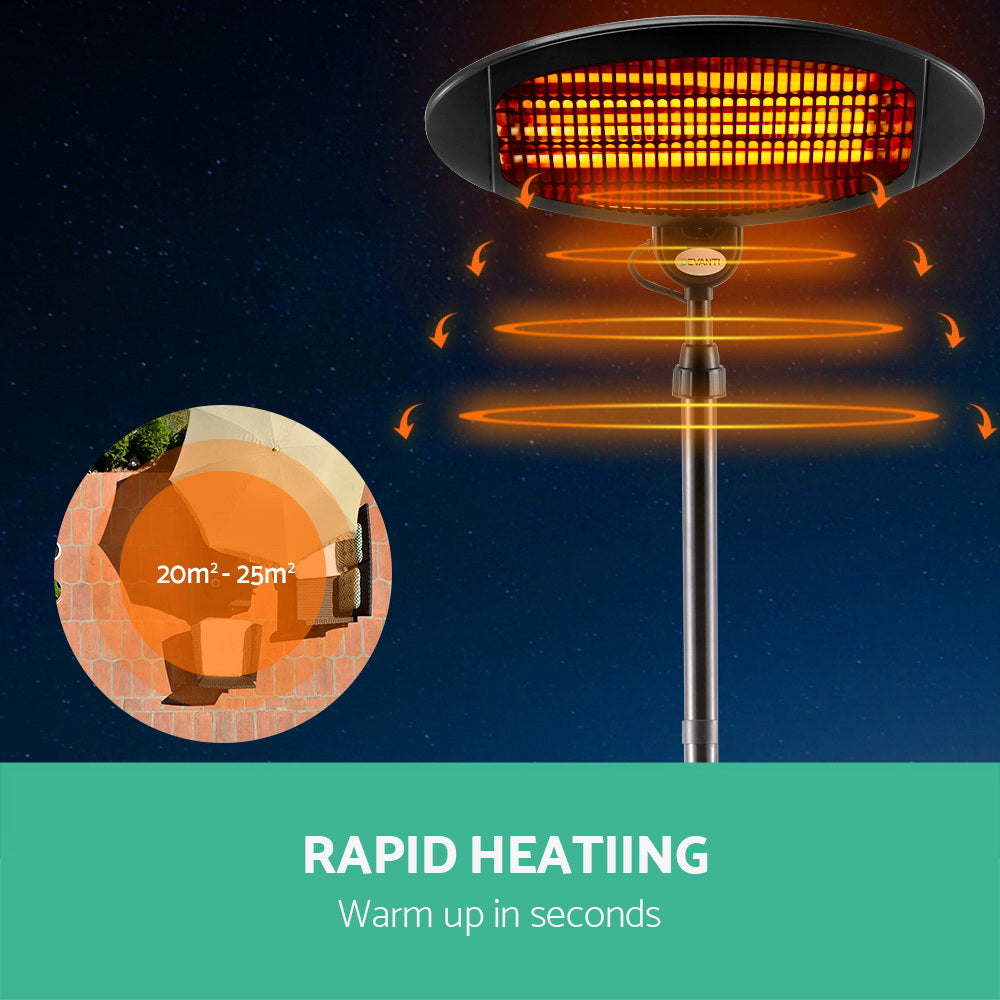 Devanti Electric Patio Heater 2000W-Heaters-PEROZ Accessories