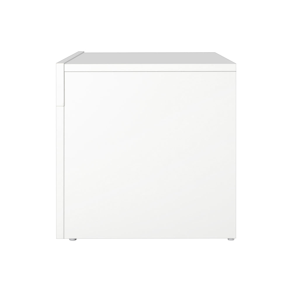 Oikiture TV Cabinet Entertainment Unit Stand RGB LED Gloss Furniture 130cm White-Entertainment Unit-PEROZ Accessories