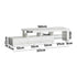 Oikiture TV Cabinet Entertainment Unit Stand RGB LED Gloss Furniture White 220cm-Entertainment Unit-PEROZ Accessories