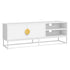 Oikiture TV Cabinet 2 Doors Shelves White 140CM-Entertainment Units-PEROZ Accessories