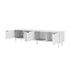 Oikiture TV Stand Cabinet Entertainment Unit Four Door 180cm White-Entertainment Unit-PEROZ Accessories