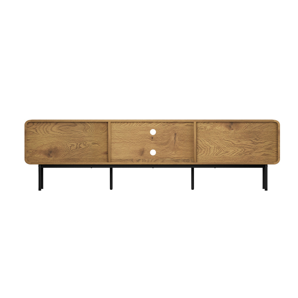 Oikiture TV Cabinet Entertainment Unit Stand 180cm Oak-Entertainment Units-PEROZ Accessories